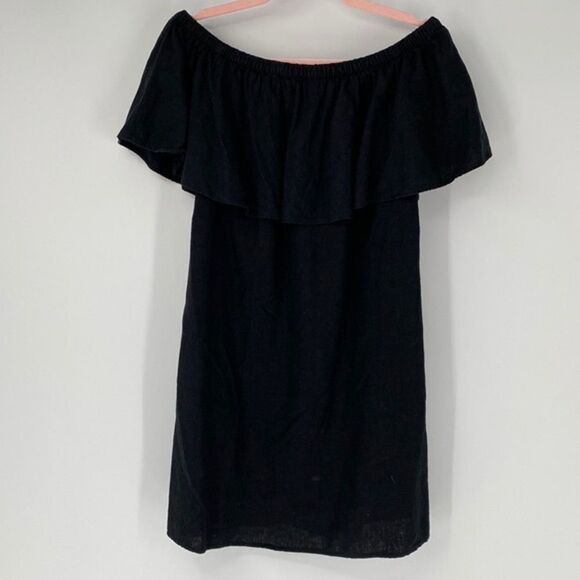 ✨HP✨Off shoulder Ruffle linen dress✨ - Picture 2 of 7
